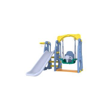 Zjeżdżalnia Huśtawka Koszykówka 3w1 Błękitna